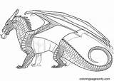 Wings of Fire Nightwing Dragon Coloring Page  Free Printable sketch template