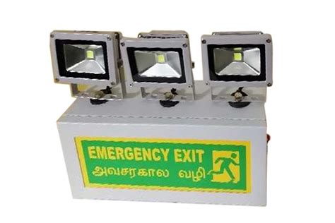 Gray Industrial LED Industrial Emergency Exit Lights, Cabinet: Metal ...