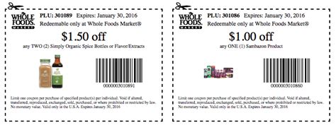 New Whole Foods Coupons- November/December 2015 – All Natural Savings