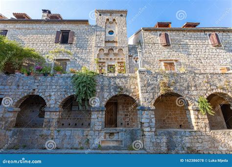 STARI GRAD, CROATIA - AUGUST 2019 Petar Hektorovic Museum in Stari Grad ...