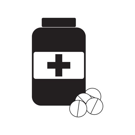 Medicine Bottle Clipart Black And White