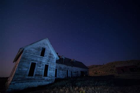 house, Sky, Field, Night, Abandoned, Building HD Wallpapers / Desktop ...