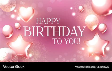 Happy birthday congratulations card template with Vector Image