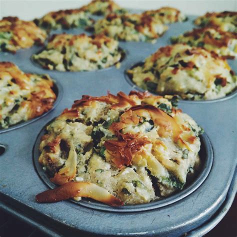 Feta & Spinach Muffins | Healthy and Baked Savoury Muffins