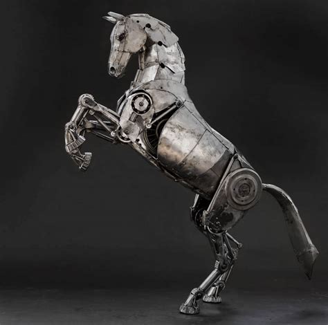 The Art Of Up-Cycling: Steampunk Horse's, Scrap Metal Horses That look ...