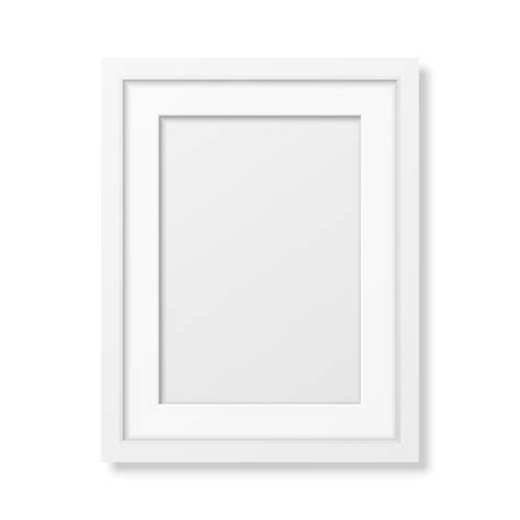 Premium Vector | Realistic white frame a4