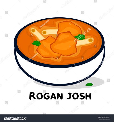 Rogan Josh Indian Jammu Kashmir Food Stock Vector (Royalty Free) 1619438827 | Shutterstock