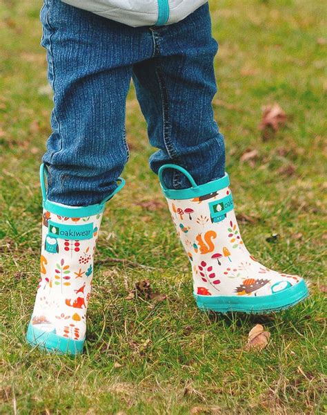 Children's Rubber Rain Boots, Forest Animals – OAKI