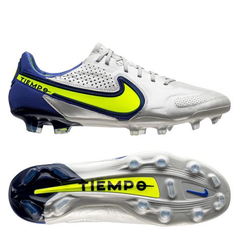 Nike Tiempo Legend 9 Elite FG Recharge - Grijs/Neon/Blauw - De ...