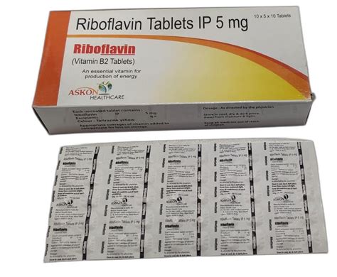 5mg Riboflavin Vitamin B2 Tablet at best price in Chennai by Aashpa ...