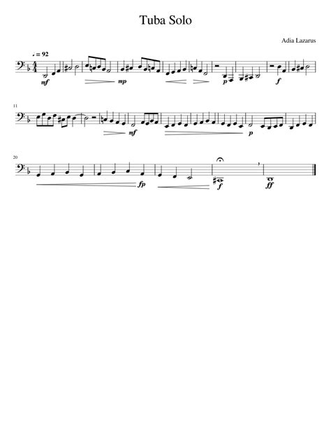 Tuba Solo Sheet music for Tuba (Solo) | Musescore.com