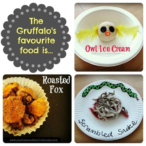 Exploring the Gruffalos favourite food... Owl Ice Cream, Roasted Fox ...