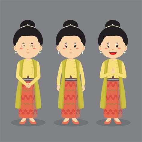 Myanmar Girl Vector Art, Icons, and Graphics for Free Download