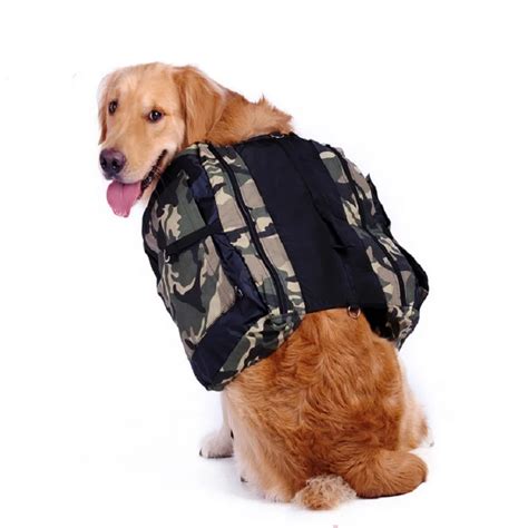 Soldier print Outdoor large dog carrier Backpack Saddle Bags Camouflage big dog travel Carriers ...