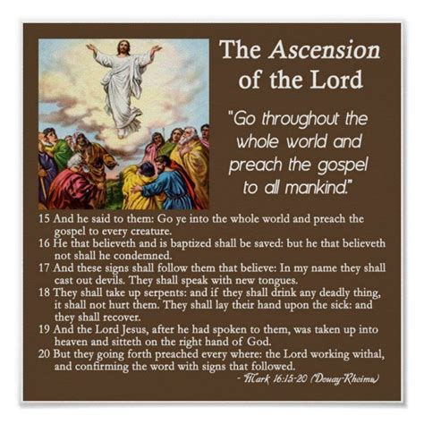 The Ascension of our Lord Poster | Zazzle | Ascension of jesus ...