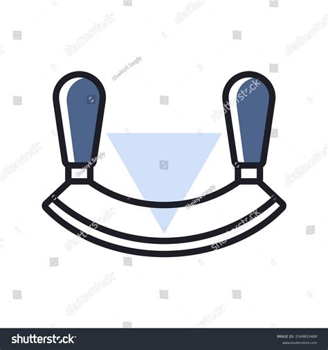 Double Bladed Herbcutter Mezzaluna Vector Icon Stock Vector (Royalty ...