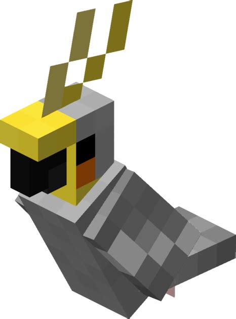 檔案:Sitting Gray Parrot.png - Minecraft Wiki，最詳細的官方Minecraft百科