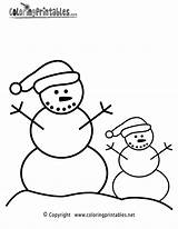 Snowmen Coloring Page  A Free Seasonal Printable sketch template