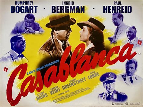 Original Casablanca Movie Poster - Humphrey Bogart - Ingrid Bergman