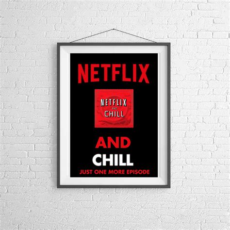 Netflix ,poster ,wall Art ,netflix and Chill,print,condom,chill,great ...