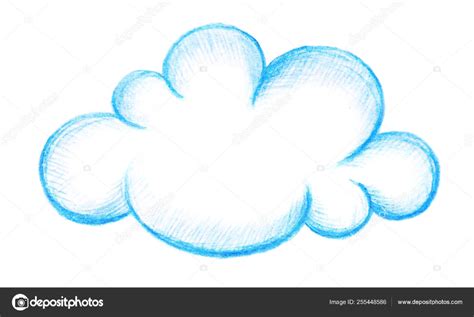 Cloud Drawing Colored Pencils — Stock Photo © designer58 ...