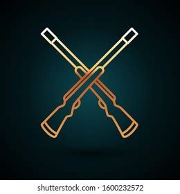 Baseball Bat Cross Line Icon On Stock Vector (Royalty Free) 493471003