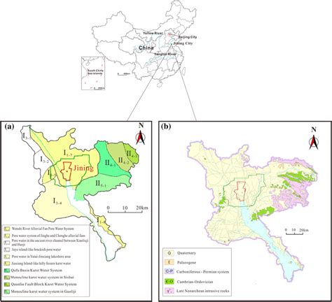 Hydrological and geological map of Jining city (a hydrogeological ...