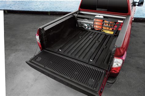 2022 Nissan Titan XD Crew Cab PLATINUM Sliding Bed Divider (Black). All with Utili-track Channel ...