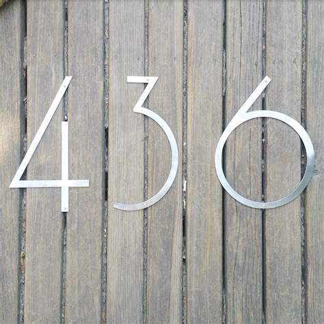 12 Mid Century Modern House Numbers by TimberAndOreStudios on Etsy