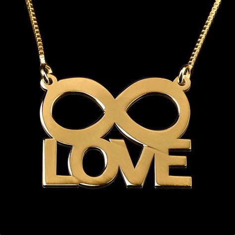 24K Gold Plated LOVE Infinity Necklace - Onecklace | Infinity jewelry ...