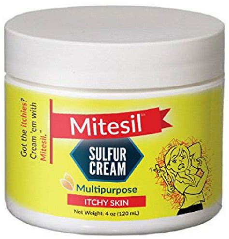 Buy Mitesil Multipurpose Sulphur Cream - Mites & Other Itchy Skin Conditions, 120ml Tub Online ...