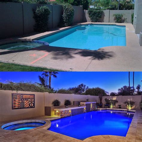 Here is a before and after picture. As you can see we can transform just about… | Pool remodel ...