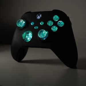 Custom Xbox Controller LED Mod Black With Clear Backlit Buttons for ...