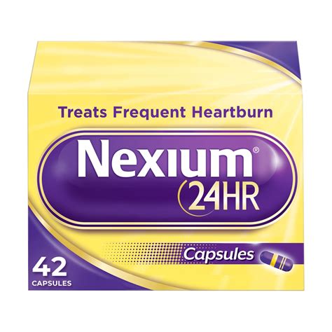 Nexium 24HR Acid Reducer Heartburn Relief Capsules With Esomeprazole Magnesium - 42 Count ...