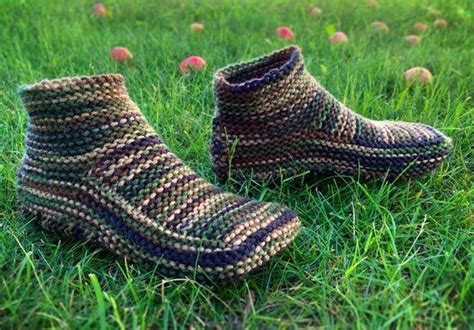 Knitting Pattern Moccasin Slippers With a Cuff Knitting - Etsy | Knitted slippers pattern ...