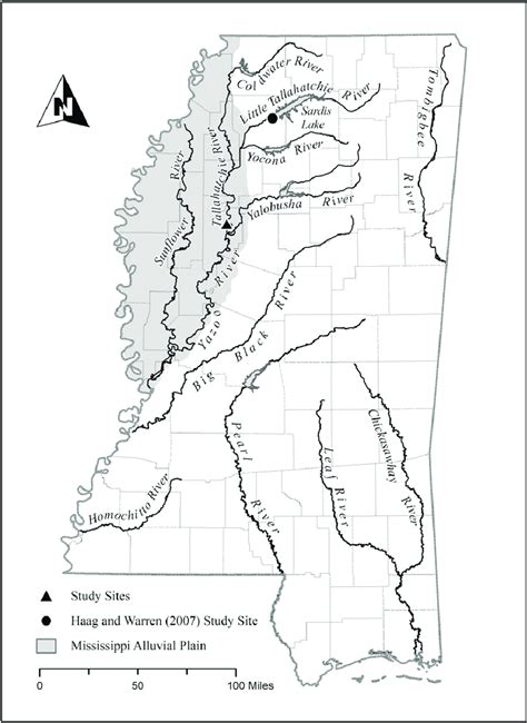 Tallahatchie River Map