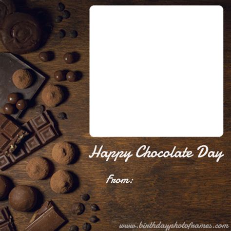 customized Happy Chocolate Day Card with Name and Photo