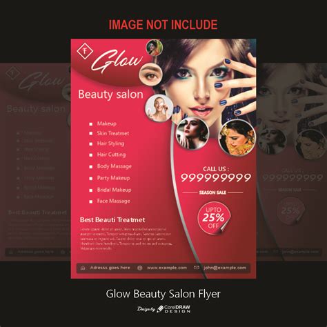 Download Glow Beauty Salon Flyer | CorelDraw Design (Download Free CDR ...