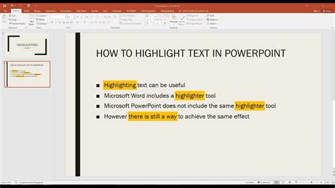 Powerpoint How To Yellow Highlight Text - fasrnewyork