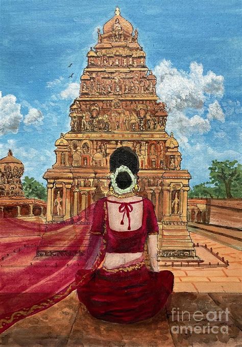 Airavatesvara Temple Painting by Pooja Bhat - Fine Art America