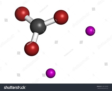 Lithium Carbonate (Li2co3) Bipolar Disorder Drug, Chemical Structure ...