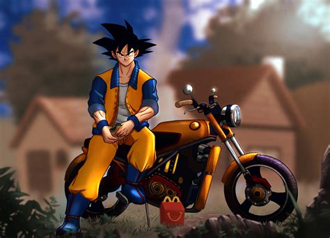 Goku Motorcycle Wallpaper, HD Anime 4K Wallpapers, Images and Background - Wallpapers Den