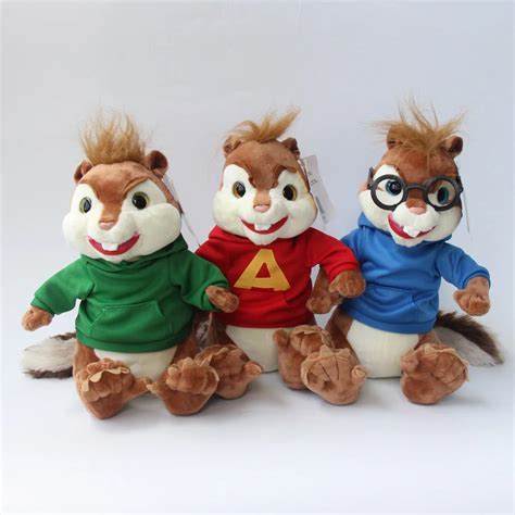 3pcs/Lot 18/26cm Alvin and the Chipmunks Plush Toy Cute Simon Theodore ...