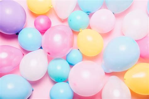 Premium Photo | Birthday concept with colorful balloons