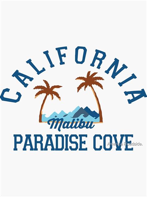 "Malibu - California." Sticker for Sale by ishore1 | Redbubble