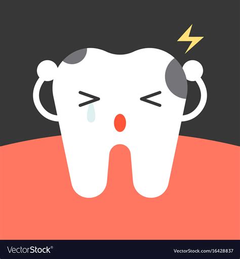 Decay tooth cartoon Royalty Free Vector Image - VectorStock