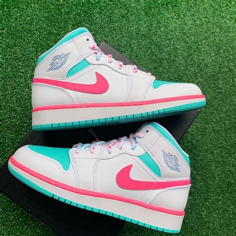 60% OFF Air Jordan 1 Mid "Digital Pink" 555112-102 White Blue Red ...