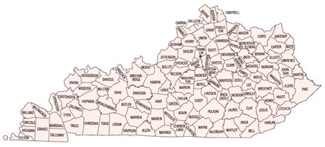 Map of Kentucky Counties