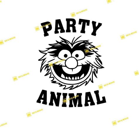 Animal, the Muppets, Party Animal SVG PNG Silhouette Cricut Cutting ...