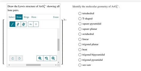 Solved Draw the Lewis structure of AsO3−4AsO43− showing | Chegg.com